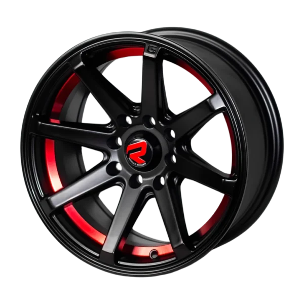 Aro 14″ | 8113 14×6.5 – 4×100+114.3 Red UnderCut Sattin Matte Black