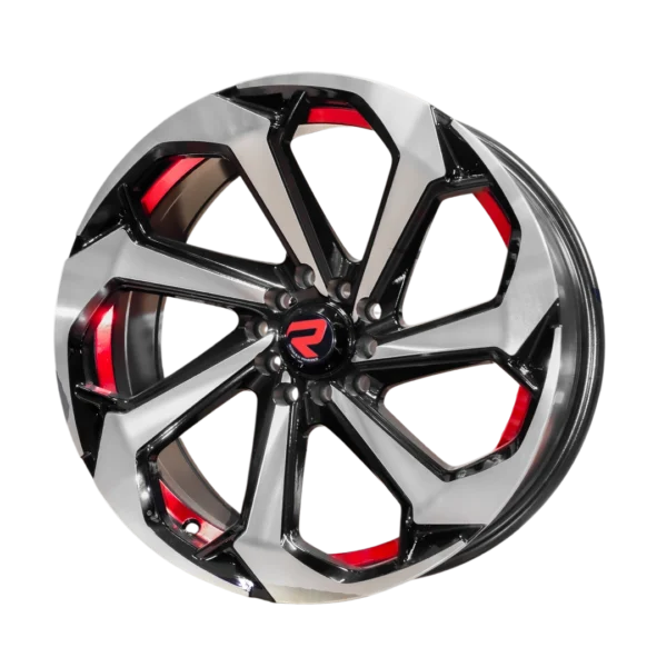 Aro 17″ | 7088 17×8.0 – 10×100+114.3 RED UNDER CUT BLACK MACHINED FACE