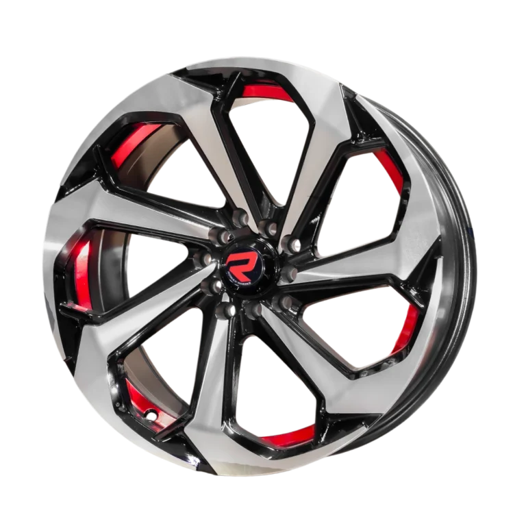 Aro 17″ | 7088 17×8.0 – 10×100+114.3 RED UNDER CUT BLACK MACHINED FACE